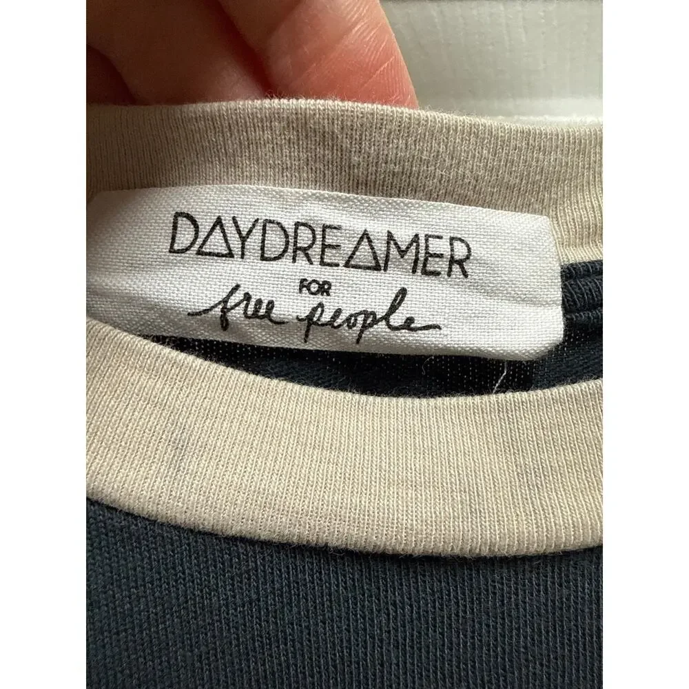 Free People DayDreamer Johnny Cash Rodeo Oversized Graphic Tunic Tee Size Small